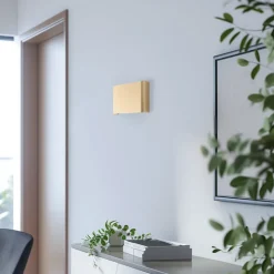 Væglampe Haga, guldfarvet, metal, 25 cm bred, G9