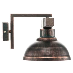 Væglampe Hakon, rustbrun/naturtræ