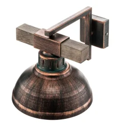 Væglampe Hakon, rustbrun/naturtræ