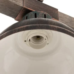 Væglampe Hakon, rustbrun/naturtræ