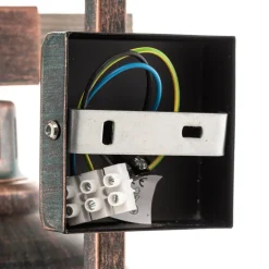 Væglampe Hakon, rustbrun/naturtræ