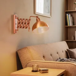 Væglampe HAP-9082-CPR med skærarme, kobber