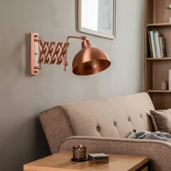 Væglampe HAP-9082-CPR med skærarme, kobber