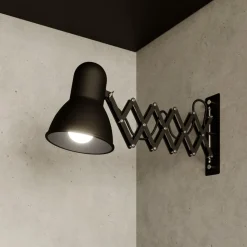 Væglampe Harmony med saksearm, sort