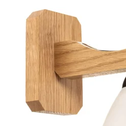 Væglampe Haro med glasskærm, eg/hvid