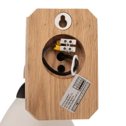 Væglampe Haro med glasskærm, eg/hvid