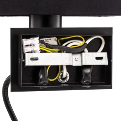 Væglampe Harry, kantet, sort/messing/sort