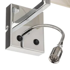 Væglampe Hotel LED, hvid, tekstil, 2 lyskilder, LED-læselampe