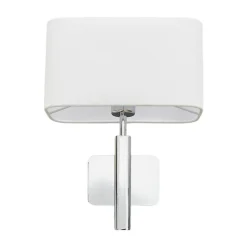 Væglampe Jettka med tekstilskærm og kontakt