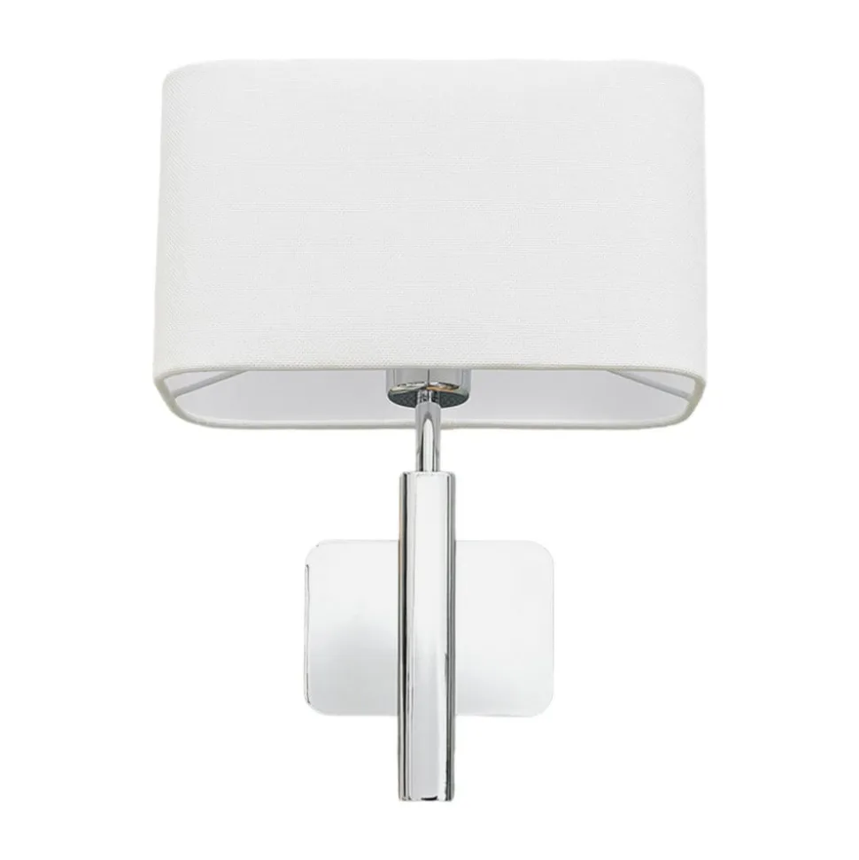 Væglampe Jettka med tekstilskærm og kontakt