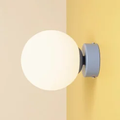 Væglampe Joel, blå/hvid, 1 lyskilde