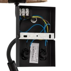 Væglampe Jovin 1 lyskilde med spot, rattan skærm