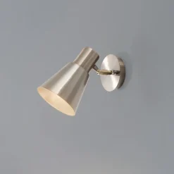 Væglampe Kem, messing, metal, højde 22 cm, E27