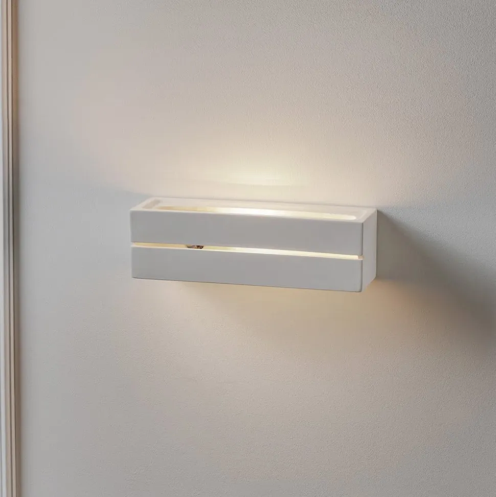 Væglampe Keramik Top, hvid, 32 x 9 cm