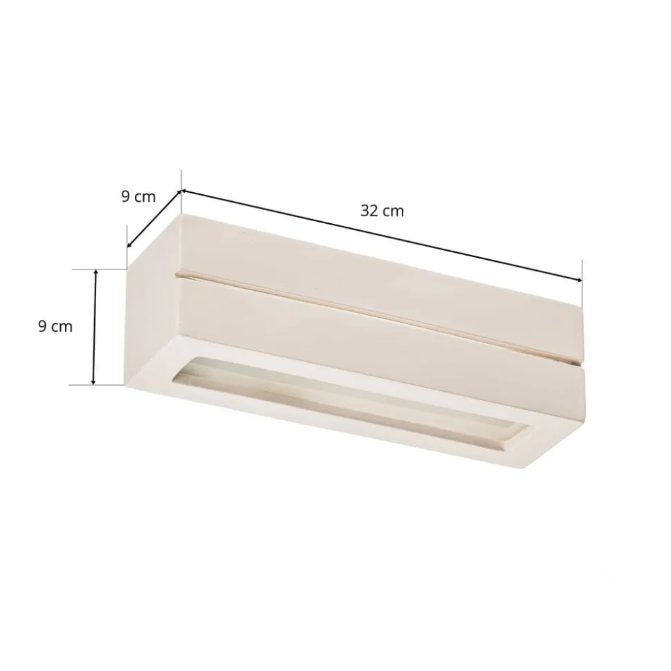 Væglampe Keramik Top, hvid, 32 x 9 cm