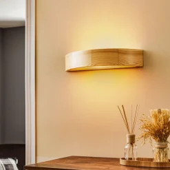 Væglampe Kerio, bredde 40,5 cm, fyr natur