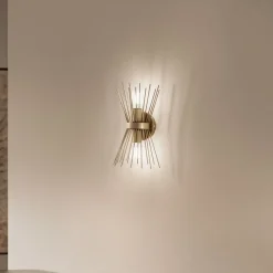 Væglampe Kirpi 3092 op/ned bredde 23cm guld