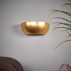 Væglampe Kolja med guldfoliefinish