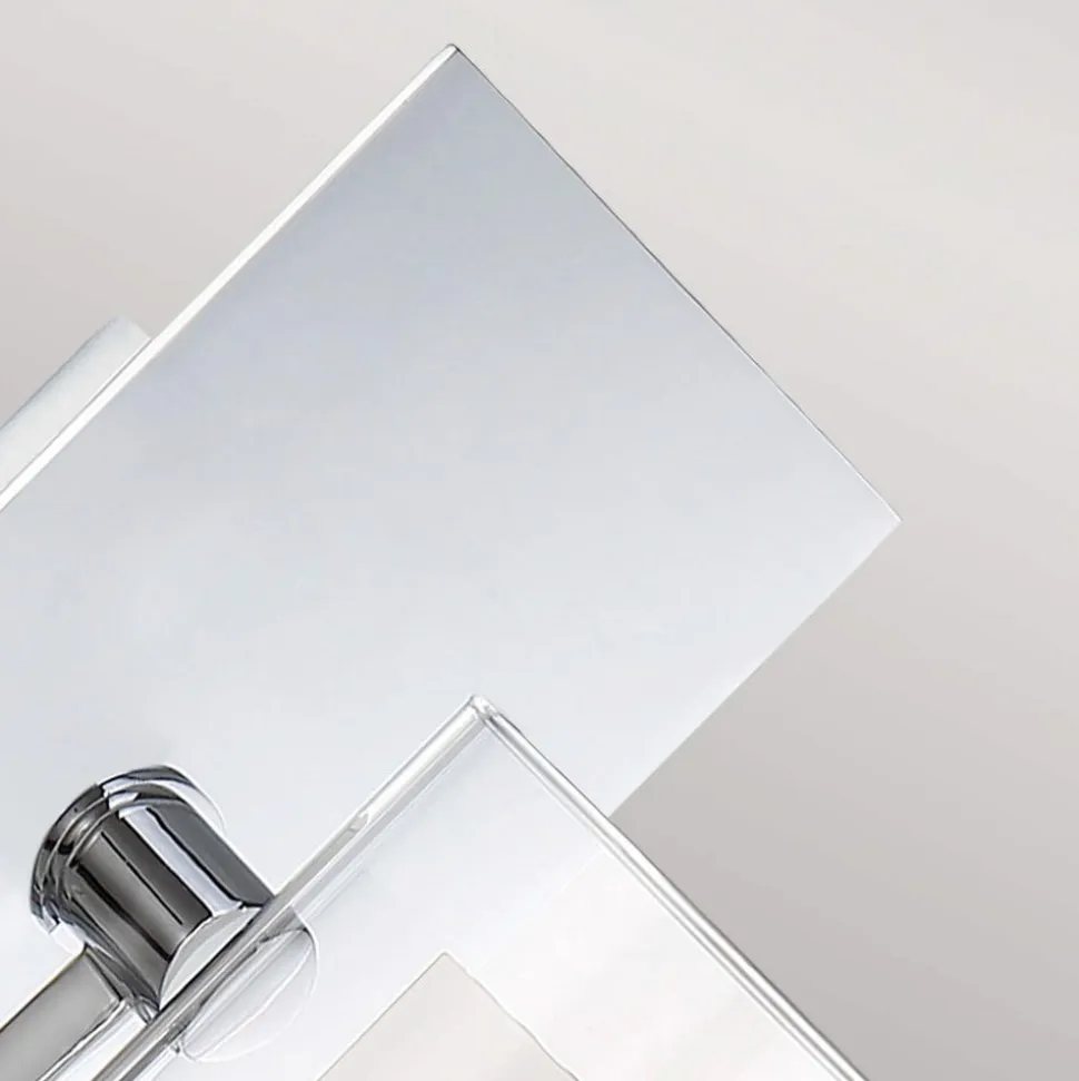 Væglampe Kolt IP44 med dobbelt glasskærm, enkelt flamme