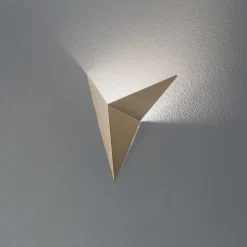 Væglampe Kus, guld, metal, højde 34 cm, G9