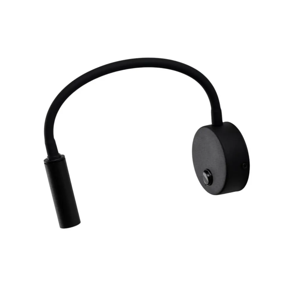 Væglampe Lagos, 45 cm, sort, læselampe, justerbar, G9