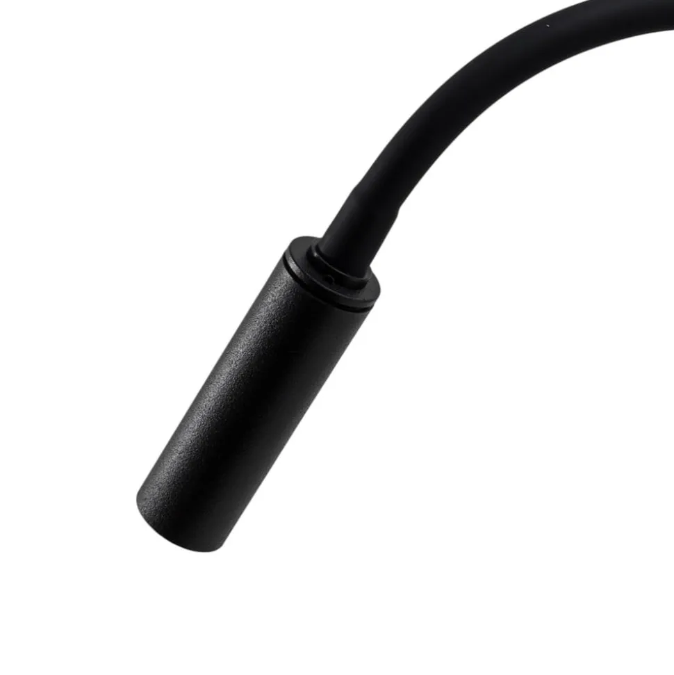 Væglampe Lagos, 45 cm, sort, læselampe, justerbar, G9