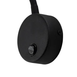 Væglampe Lagos, 45 cm, sort, læselampe, justerbar, G9