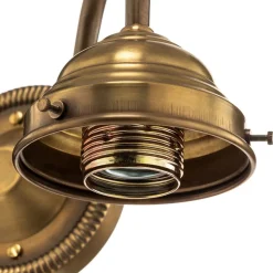 Væglampe Larry II, messing, mundblæst glas