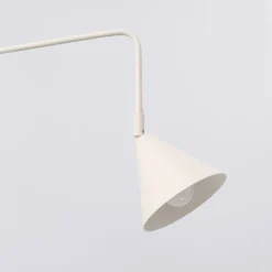 Væglampe LYS, beige, Ø 14 cm, metal, stik, E14