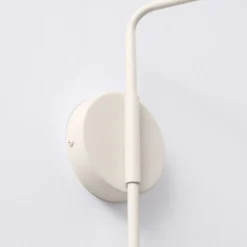 Væglampe LYS, beige, Ø 14 cm, metal, stik, E14