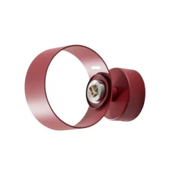 Væglampe Mado i glas og stål, rød