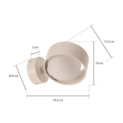 Væglampe Mado i stål, hvid, 1 lyskilde