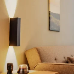 Væglampe Malmö, op/ned, sort