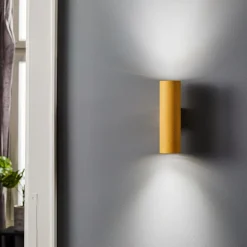 Væglampe Marion, 2 lyskilder, guldfarvet