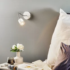 Væglampe Maxi med fleksibel arm, hvid