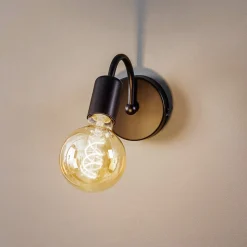 Væglampe Milo i sort uden skærm