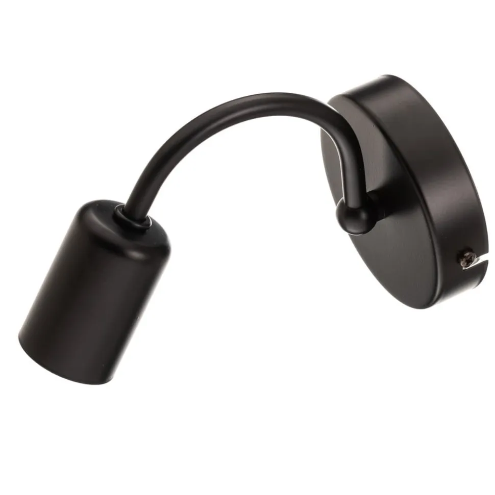 Væglampe Milo i sort uden skærm