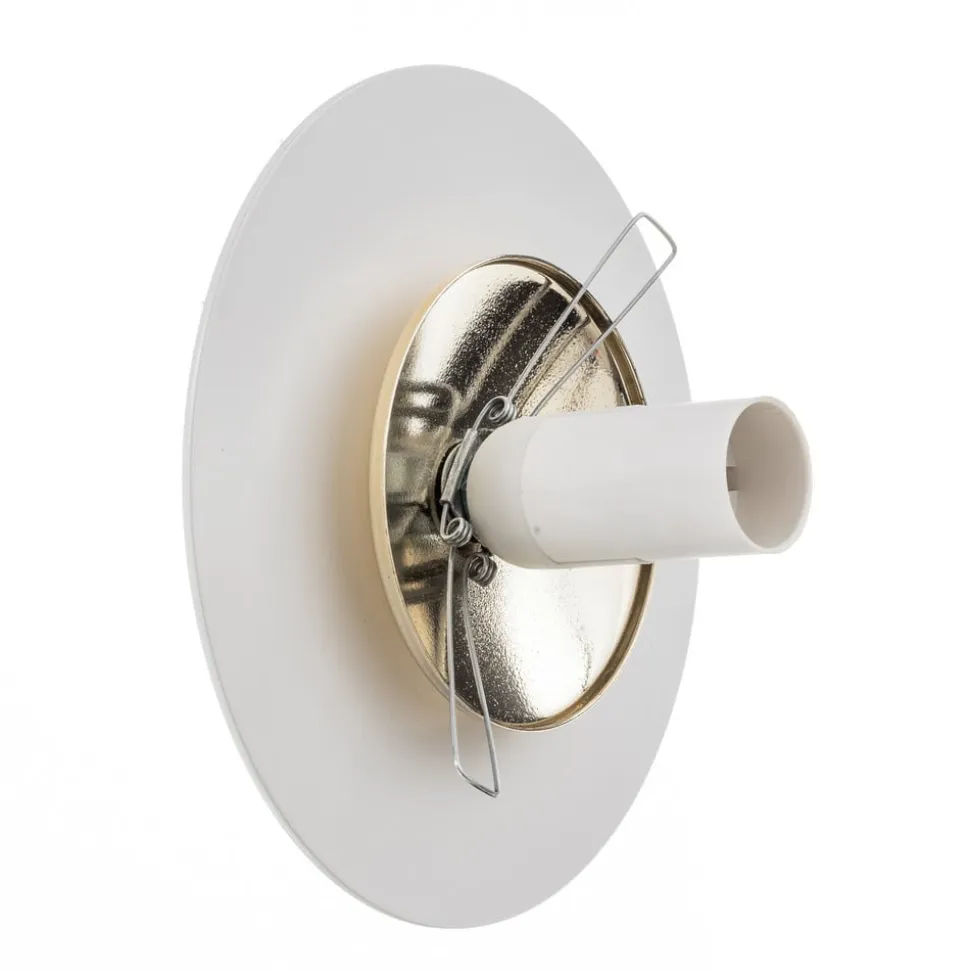 Væglampe Minerva K1, hvid, Ø 15 cm, glas/metal