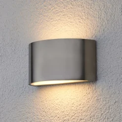 Væglampe Mombasa, stålfarvet, G9, stål