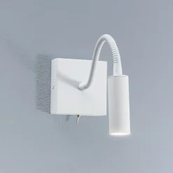 Væglampe Ojos, hvid, læselampe, justerbar, 33 cm, G9