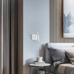 Væglampe Ojos, hvid, læselampe, justerbar, 33 cm, G9