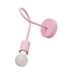 Væglampe Oxford, lyserød, metal, E27