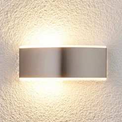 Væglampe Pacon i stål til udendørs brug