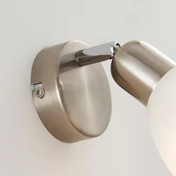 Væglampe Paulina, nikkel satineret