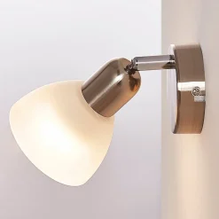 Væglampe Paulina, nikkel satineret