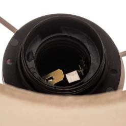 Væglampe Polo, beige/mørk messing