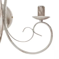 Væglampe Pompei, 2 lyskilder, hvid antik