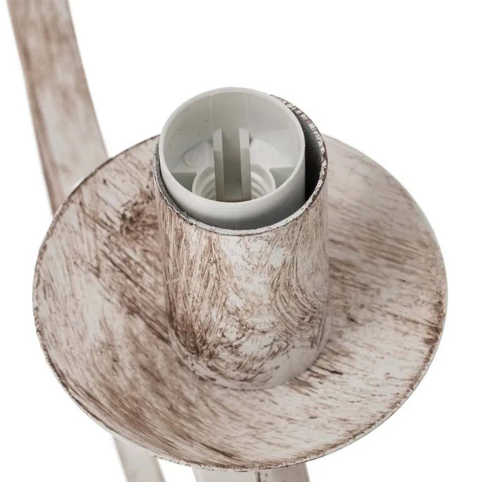 Væglampe Pompei, 2 lyskilder, hvid antik