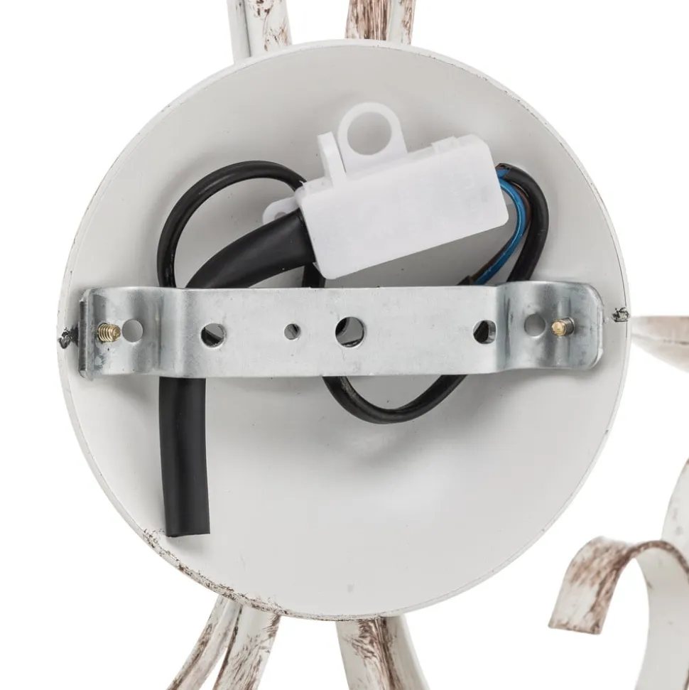 Væglampe Pompei, 2 lyskilder, hvid antik