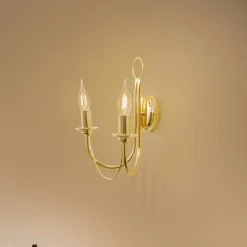 Væglampe Retro, 2 lyskilder, guld